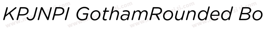 KPJNPI GothamRounded Book字体转换